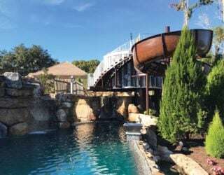 Custom Waterslide in Tampa Treehouse