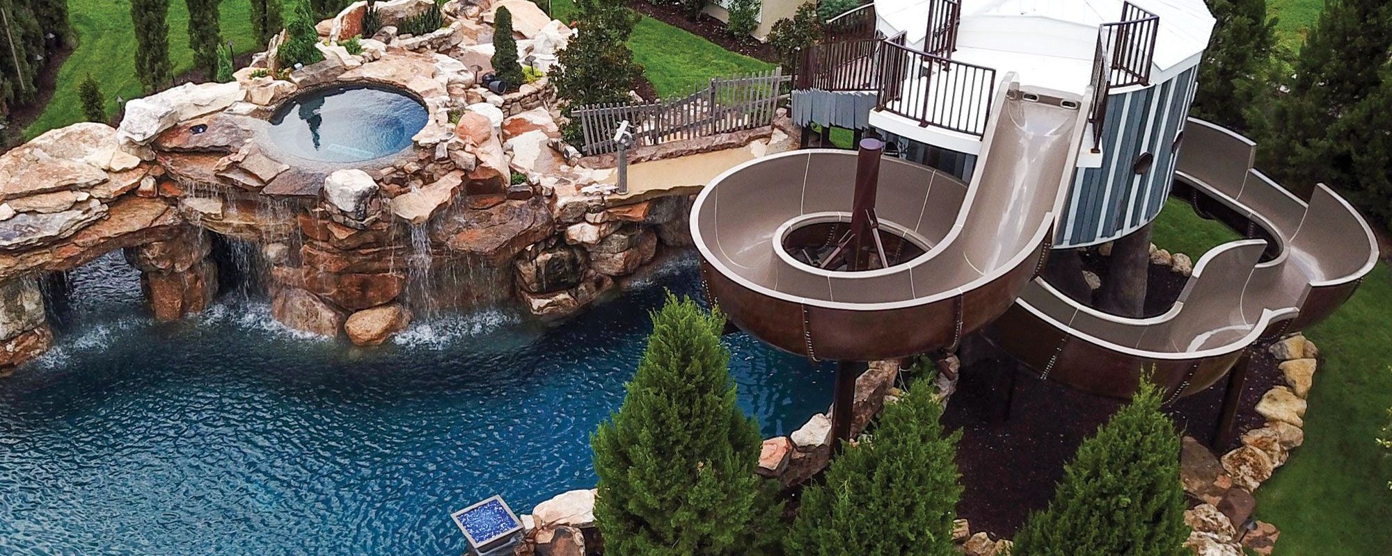 Custom Waterslide in Tampa Treehouse