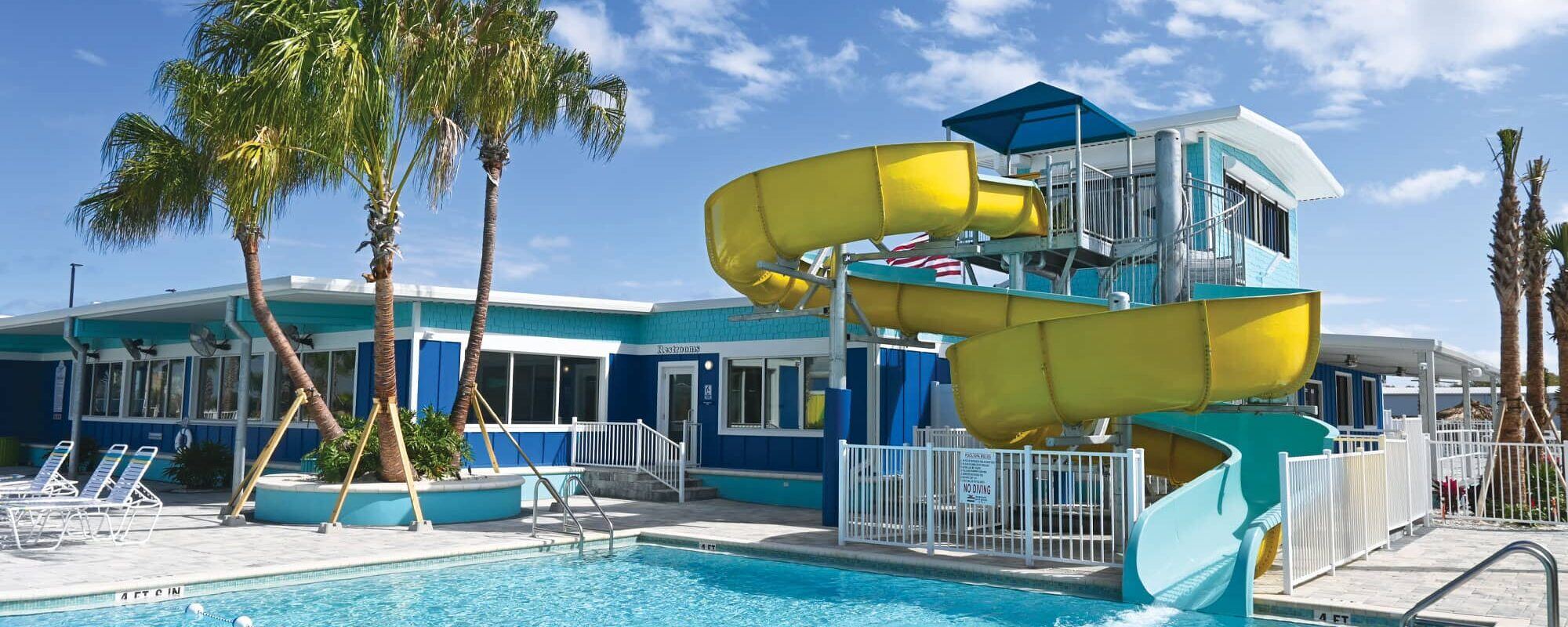 Cabana Club RV Resort Custom Waterslide